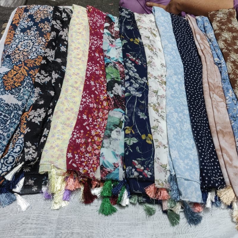 *Chiffon printed with Tessles** ( *12 random print mix set*)